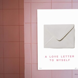 Impresión artística, póster A3, carta de amor, amor propio, impresión artística, impresión, arte de pared, declaración, limitación, artista, limitación, diseño, decoración del hogar, decoración de pared