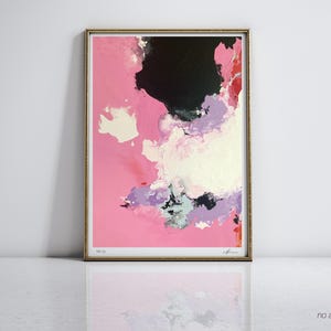 Poster Print A3 Kunstdruck Acryl Pink Artprint Illustration Wandkunst Statement Limitierung Design Wohndeko Wanddeko Abstrakte Kunst