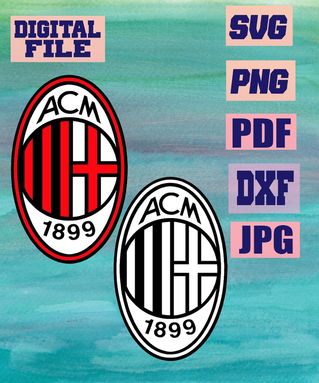 Svg/png/dxf/jpg/pdf AC Milan Badge Milano Logo, Soccer Football 2 ...