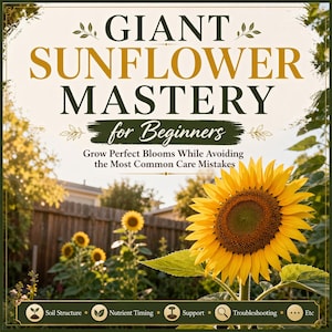 Guía práctica para el cultivo de girasoles gigantes (PDF imprimible): Cómo cultivarlos / Cómo evitar los errores más comunes en su cuidado / Registro de plantas / Guía rápida para el cultivo de girasoles