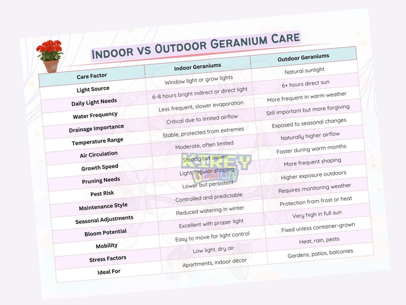 Geranium Care Guide: Grow Bigger Blooms & Healthier Leaves (PDF) - Etsy
