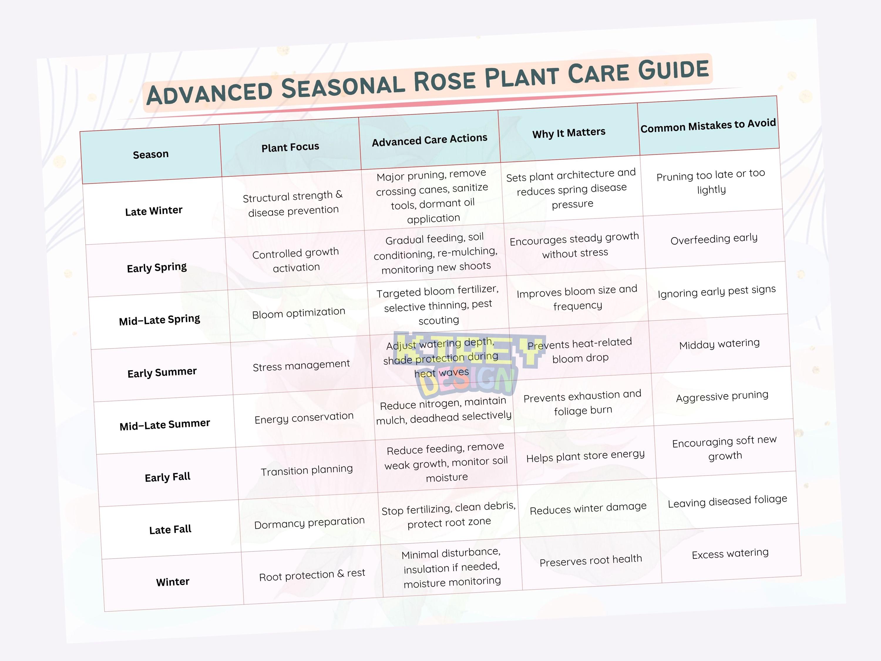 Complete Rose Growing Guide Printable | How to Plant, Grow & Care for ...