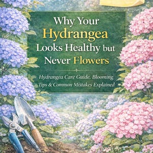 Why Your Hydrangea Looks Healthy but Never Flowers - Hydrangea Care Guide, Blooming Tips & Common Mistakes Explained PDF Printable