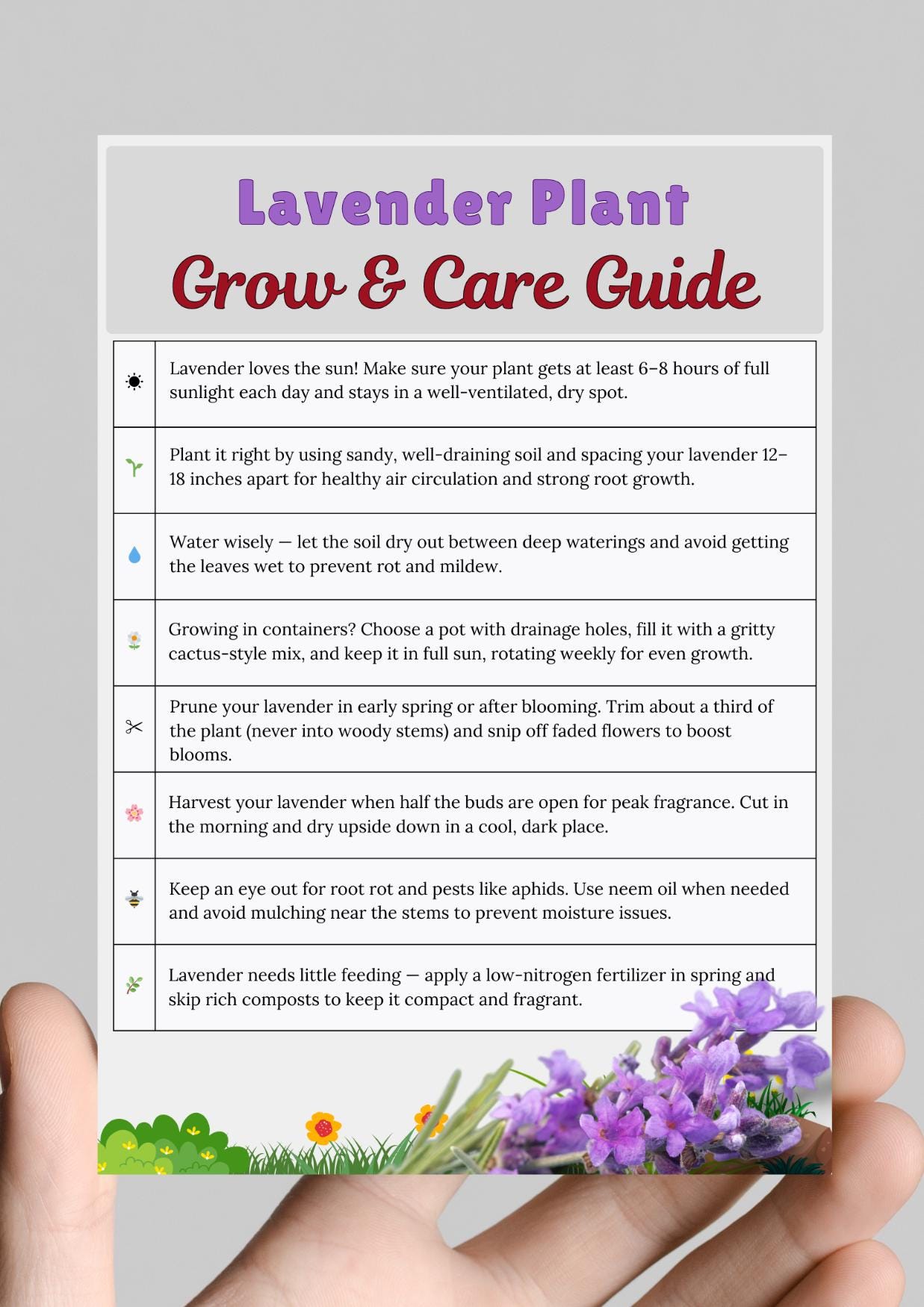 Why Lavender Won't Bloom  the Easy Growing Guide Most Gardeners Need |  Printable & Editable Checklist PDF - Etsy