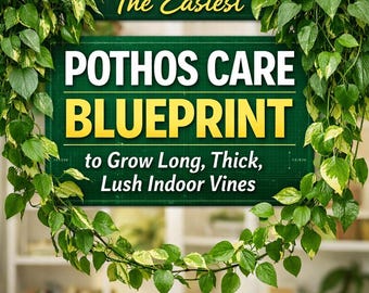 Der einfachste Pothos-Pflege-Plan für lange, dicke, üppige Indoor-Ranken - Indoor-Pothos-Pflanzenführer, der funktioniert | Anfänger Zimmerpflanze PDF