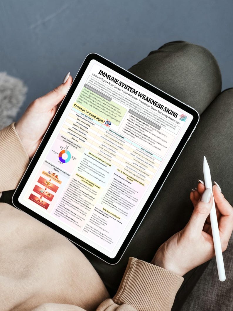 Immune System Weakness Reference: Immune System Weakness Signs Charts