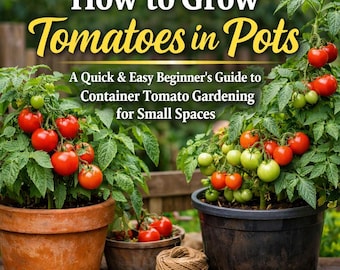 How to Grow Tomatoes in Pots - A Quick & Easy Beginner’s Guide to Container Tomato Gardening for Small Spaces - Printable Handbook