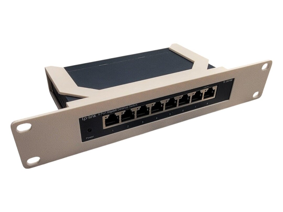 10 Inch 1U Network Rack Mount for Tp-link TL-SG108S 8 Port Gigabit ...