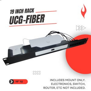 19-Inch Rack Mount for UCG-Fiber and UXG-Fiber Gateway, Keystones Included, 1U