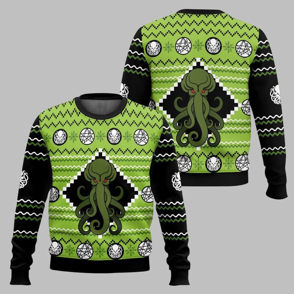Sweatshirt Halloween Lovecraft – Design Cthulhu – Coupe Classique – T-shirt Horreur Tentacule - 3