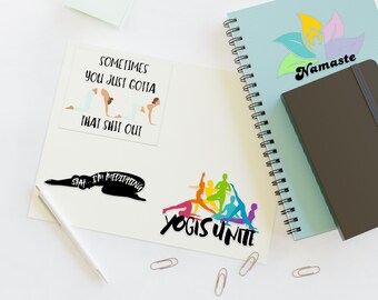 Yoga Stickers | Gift for Yogis | Vinyl Decals | Yoga Lovers Gifts
