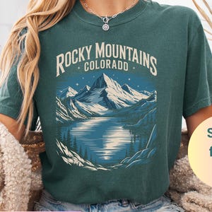 Colorado Shirt, Rocky Mountains Shirt, Colorado Rockies Shirt, Retro Oversized Comfort Colors® Shirt, Colorado Mountains Shirt for Hiking