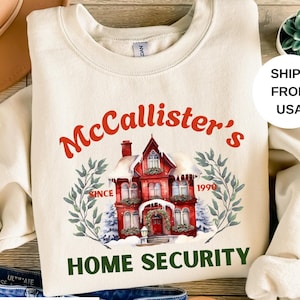 McCallister Home Security Sweatshirt, Christmas Movie Sweater, Funny Christmas Sweatshirt, McCallister Shirt, Christmas Gift, Xmas Movie