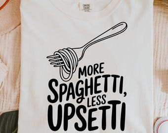 Spaghetti Shirt, Funny Food Shirt, Foodie T Shirt, Food Humor, Funny Saying TShirt, Silly T-Shirt, Retro Graphic Tee, Vintage Aesthetic