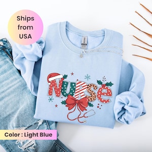Christmas Nurse Sweatshirt, Christmas Nursing Sweater, Nurse Life Christmas Shirt, School Nurse Christmas, Stethoscope Christmas Nurse Crew