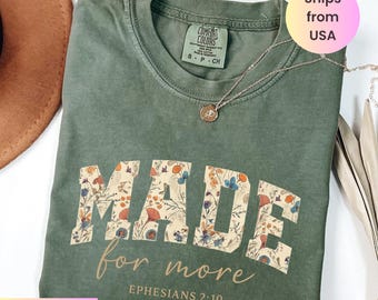 Comfort Colors® Bible Verse Shirt, Cute Christian Shirt For Women,Jesus Shirt,Christian Gift, Christian Christmas Shirt,Love and Grace Shirt