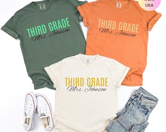Comfort Colors Teacher Shirt, Third Grade Teacher Shirt, 3rd Grade Teacher Shirt, 3rd Grade Teacher Tee, Back to School Shirt, Teacher Tee