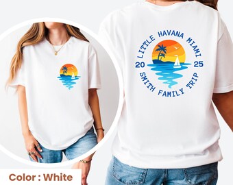 Personalized Family Beach Vacation Shirt, Family Name Tee, Family Matching Shirts, Customized Family Trip T Shirt, Family Beach Trip Shirts