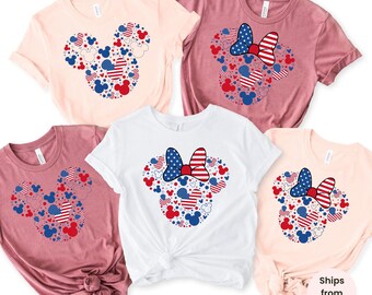 Disney Mickey and Minnie Fourth Of July Shirt, Fourth of July Disney Shirts, 4th of July Minnie Mickey Shirt, 4th Of July Couple Shirt