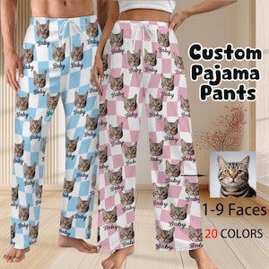 Custom Pet Face Pajama Pants,Pajama Pants, Custom Photo Pajama Pants, Personalized Pajamas Pants with Faces, Pet Photo Pajama,Pet Lover Gift