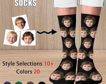 Father's Day Socks Gifts,Custom Face Socks,Custom Father's Day Socks, Dad Text Face Socks, Best Dad,  Fathers Day Gifts,Gift for Dad Grandpa