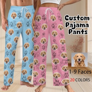 Custom Pet Face Pajama Pants,Pajama Pants, Custom Photo Pajama Pants, Personalized Pajamas Pants with Faces, Pet Photo Pajama,Pet Lover Gift