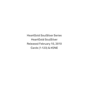 HeartGold SoulSilver- HeartGold SoulSilver Sorting Cards