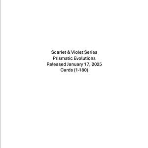Scarlet & Violet-Prismatic Evolutions Sorting Cards