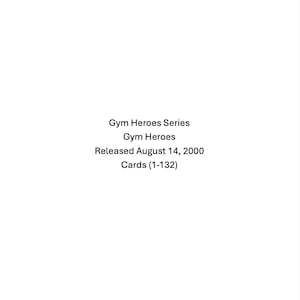 Gym Heroes- Gym Heroes Sorting Cards