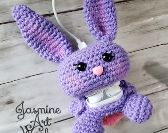 Sugar Plum AirPod Bunnies Case Crochet Pattern
