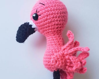 Margo the Flamingo Crochet Pattern with Bonus C2C Blanket