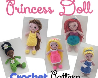 Patrón de crochet para muñeca princesa