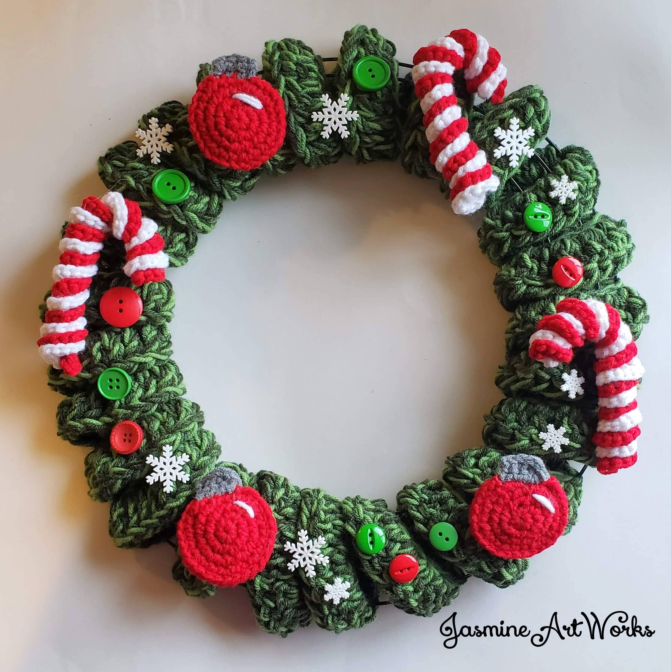 Christmas Wreath Crochet Pattern Etsy