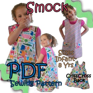 Reversible Kids Smock Apron PDF Sewing Pattern image 3