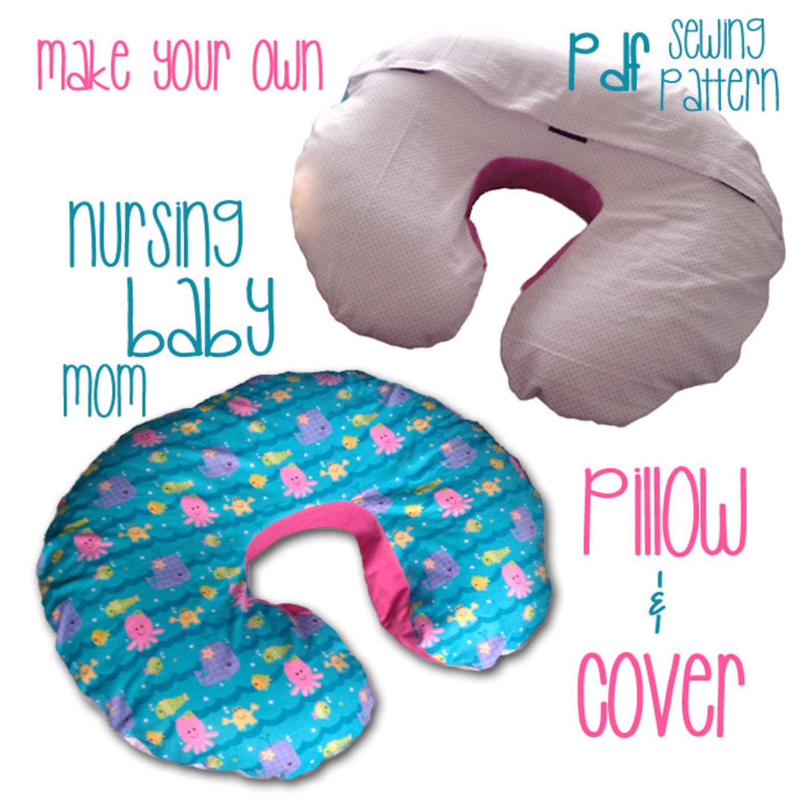 Mom and Baby Nursing Pillow Cover PDF Sewing Pattern Etsy