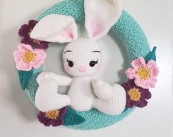 Hoppy Spring Wreath Crochet Pattern