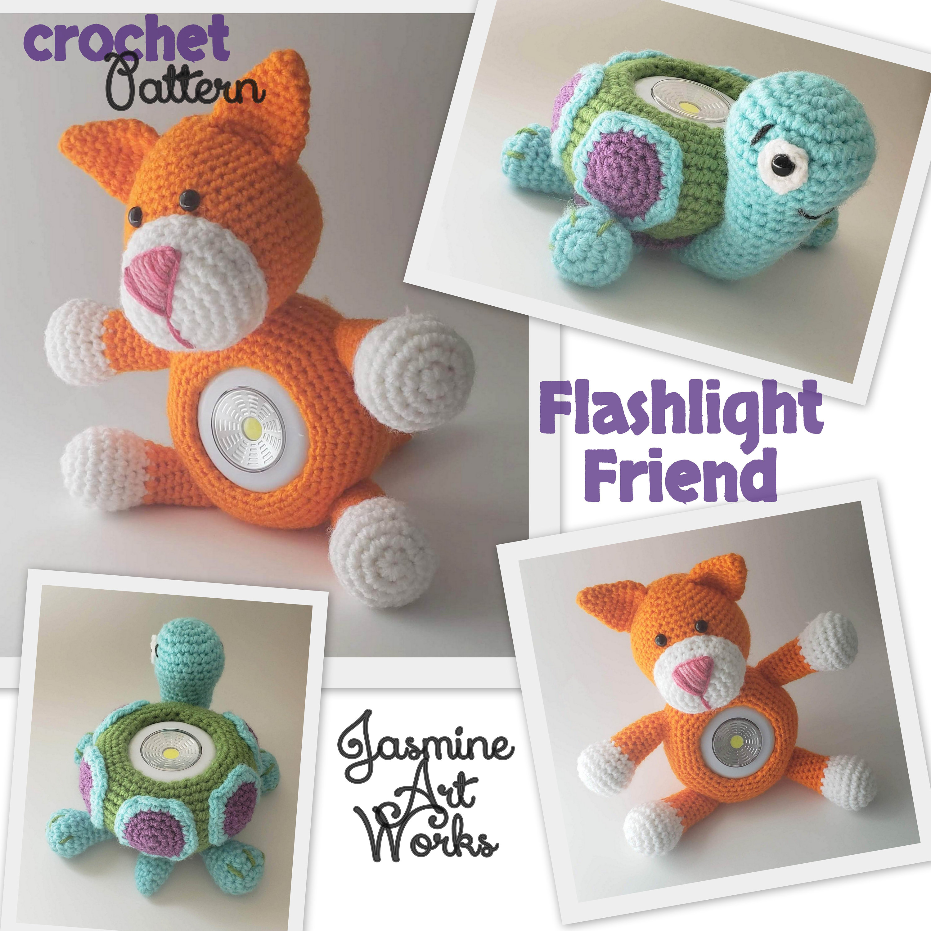 Flashlight Friend Turtle and Kitten - Etsy