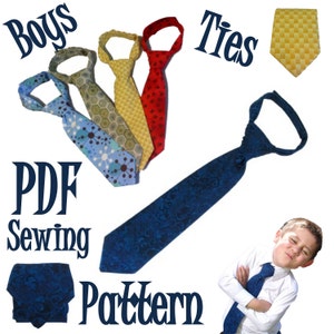 Boys Neck Tie PDF Sewing Pattern image 1