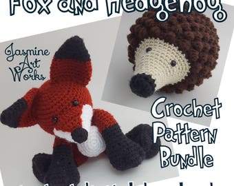 Fox and Hedgehog Crochet Patterns Bundle