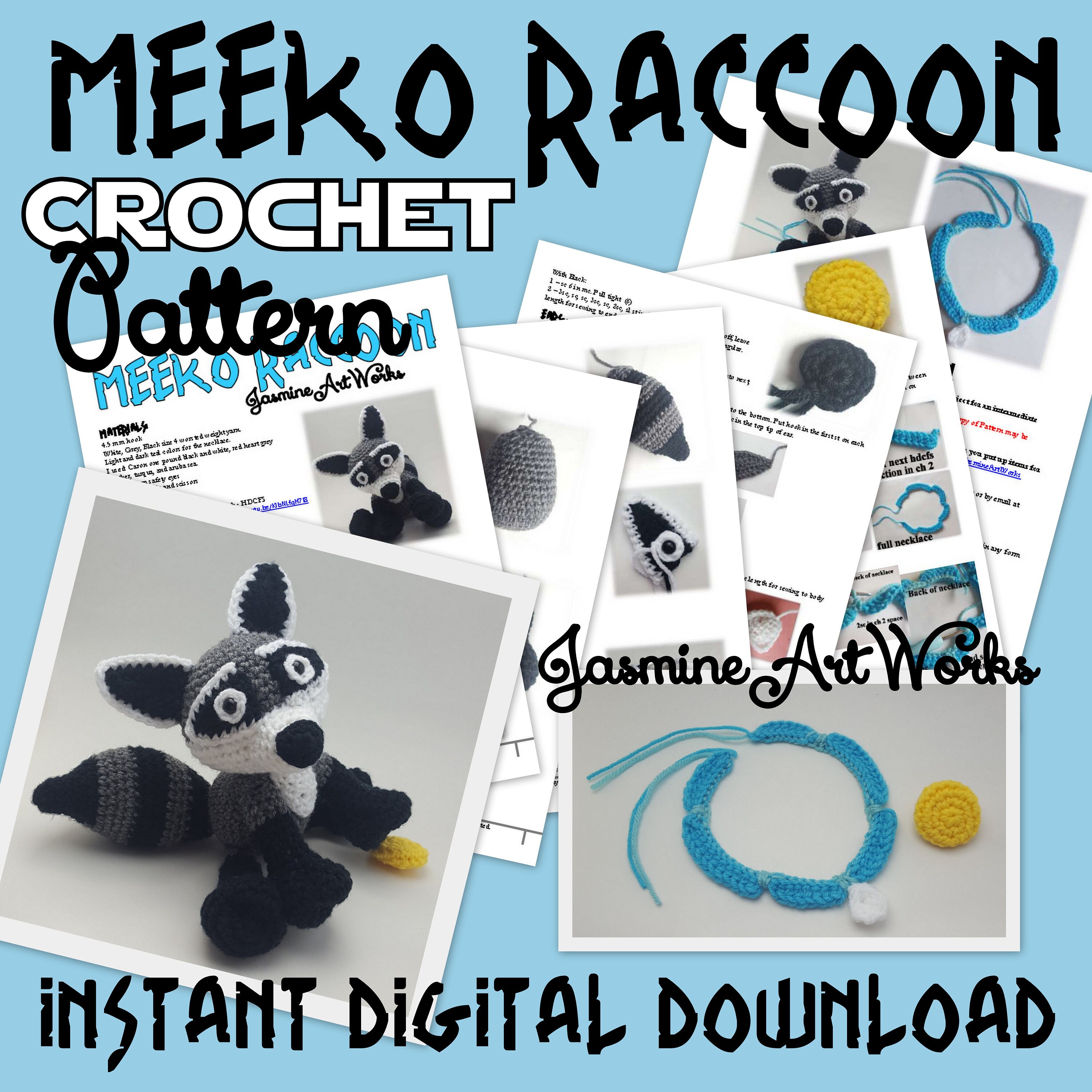 Raccoon Meeko Crochet Pattern Etsy