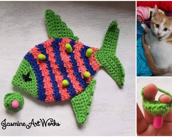 Fishy Kitten Suckling Toy Crochet Pattern