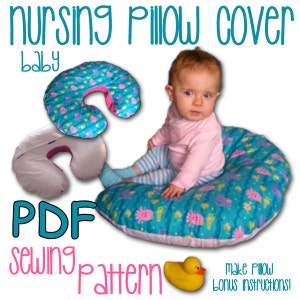 Mom and Baby Nursing Pillow Cover PDF Sewing Pattern image 1