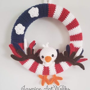 Happy 4th Wreath Crochet Pattern image 1