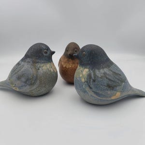 Vintage Steuler Keramik West-Duitsland aardewerk Fat Lava Birds figuurbeeldjes