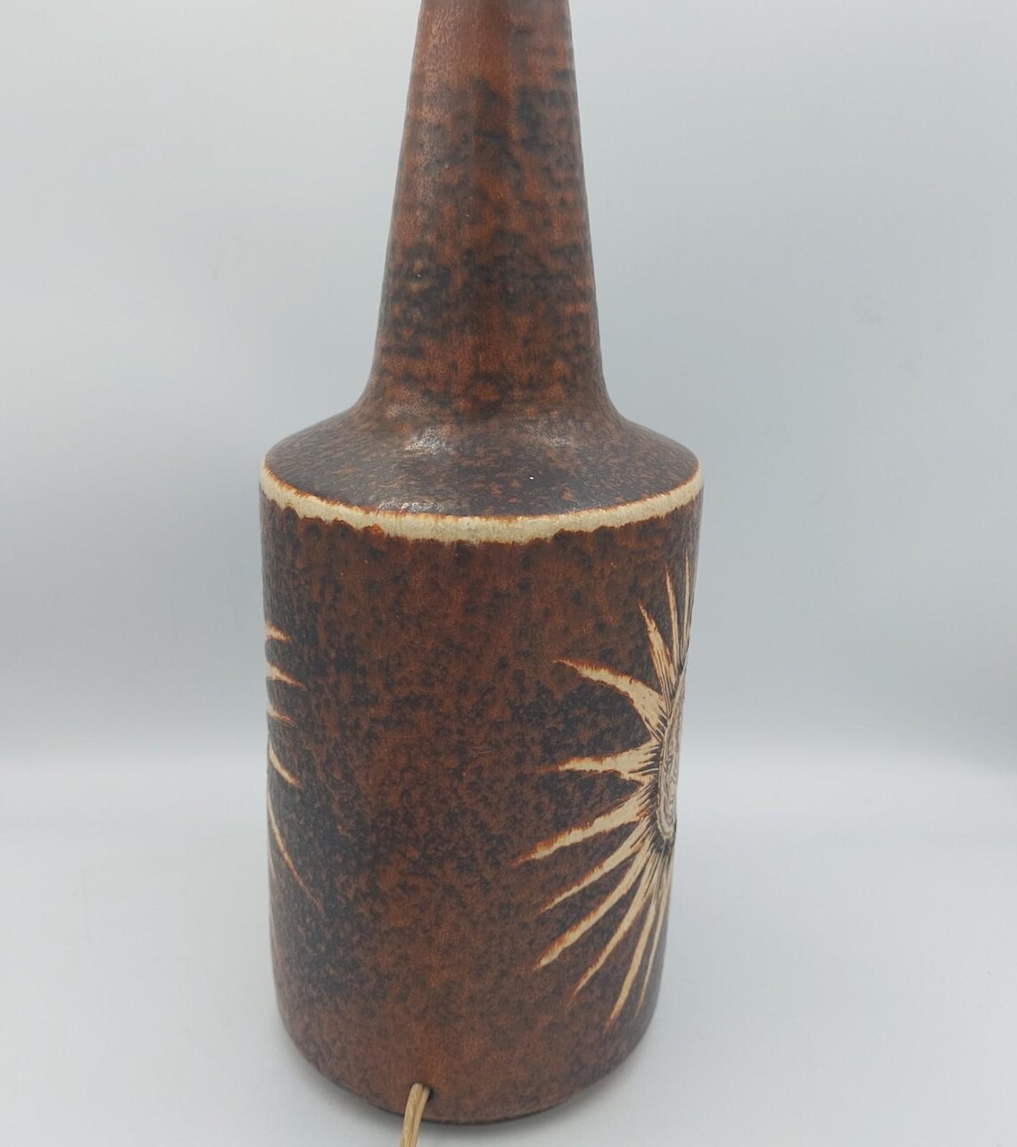 Vintage Soholm Mid Century Modern Sun Series Pottery Denmark Table Lamp 16'', photo 4 sur 5