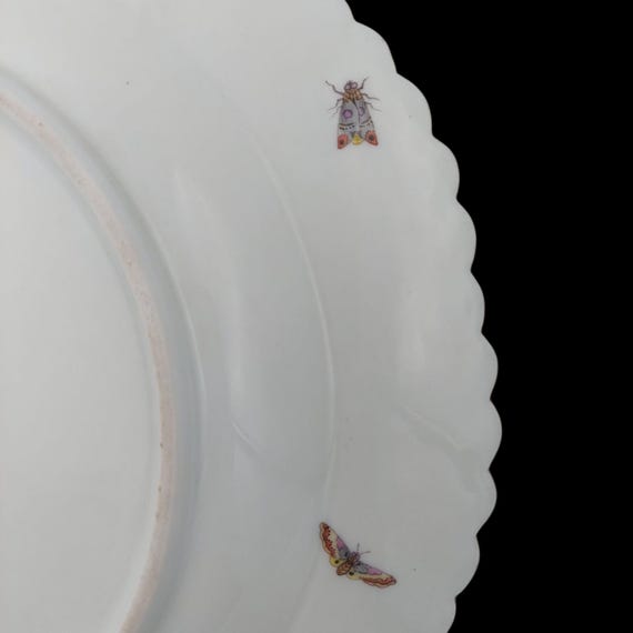 Antique KPM Berlin Porcelain Bird German Hand Painted Gilt Plate