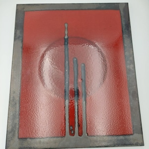 Vintage Hutschenreuther Space Age Renée Neue keramische aardewerk wandtegel