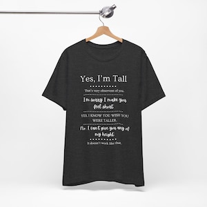 Tall Girls, Can I Borrow Your Height? T-Shirt | Funny Tall Girl Tee image 4