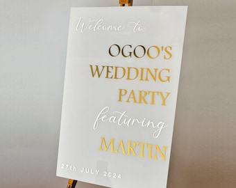 Welcome to the party of Acrylic Sign, Modern Engagement Party Sign, She said yes, Minimalist Welcome Sign,Custom Welcome Party Sign