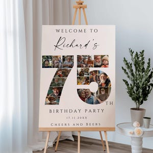 Meilenstein Foto Collage Geburtstagsschild, 50. Geburtstag Zeichen, alles Gute zum Geburtstag Zeichen, Geburtstag Willkommensschild, Geburtstag Dekoration